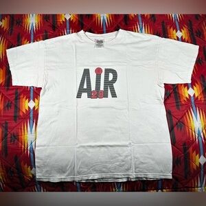Vintage Tultex Air Jordan 90's MJ23 Double Sided T-shirt Men's Size XL White.